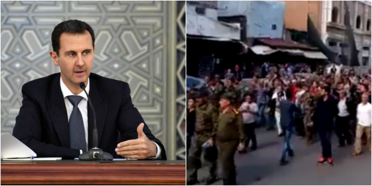 الخطر الأكبر على الأسد ليس من أميركا بل من داخل طائفته العلوية! موالون له تظاهروا بدمشق بعد خداعهم عن مصير أبنائهم المفقودين