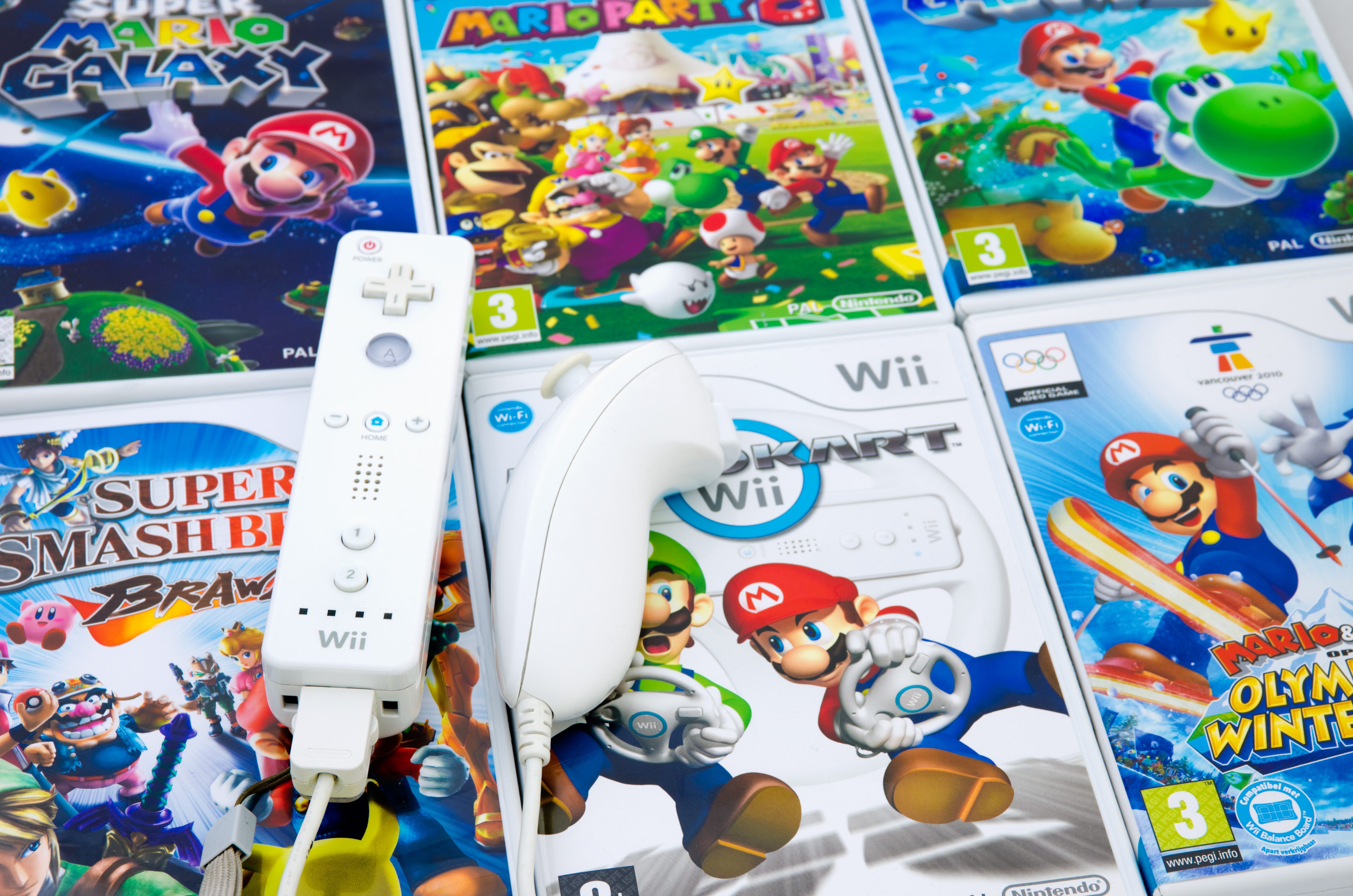 iStock: مجموعة من ألعاب Mario الخاصة بجهاز Nintendo Wii