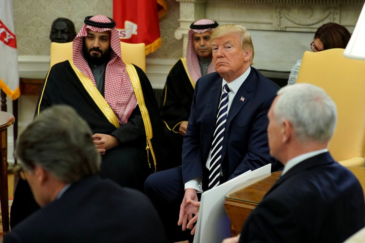 ولي العهد السعودي محمد بن سلمان والرئيس الأميركي دونالد ترمب و