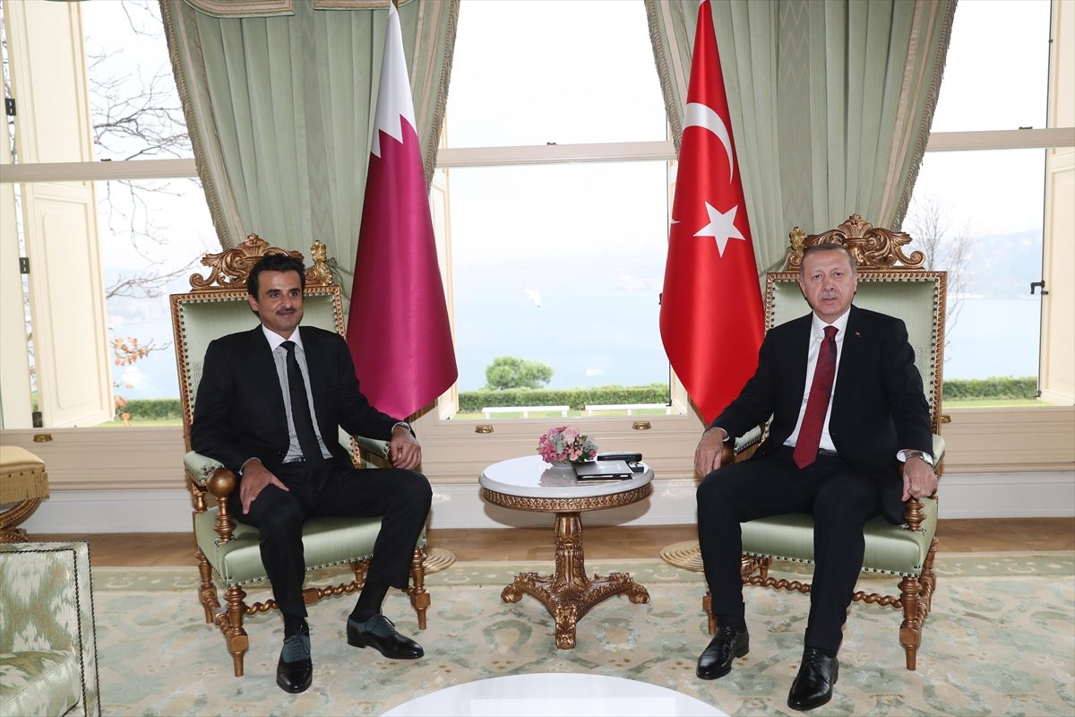 رجب طيب أردوغان وأمير قطر تميم بن حمد آل ثاني