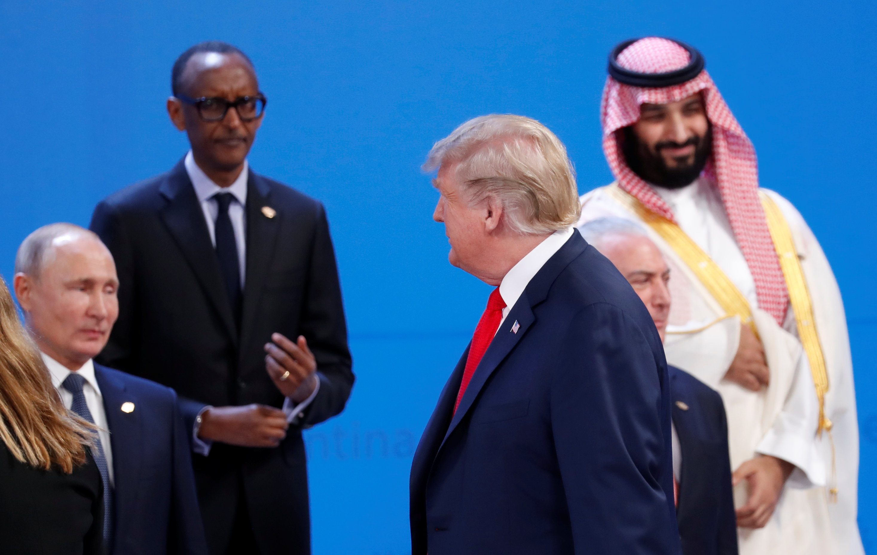 الحكام المستبدون دونالد ترامب فلاديمير بوتين محمد بن سلمان