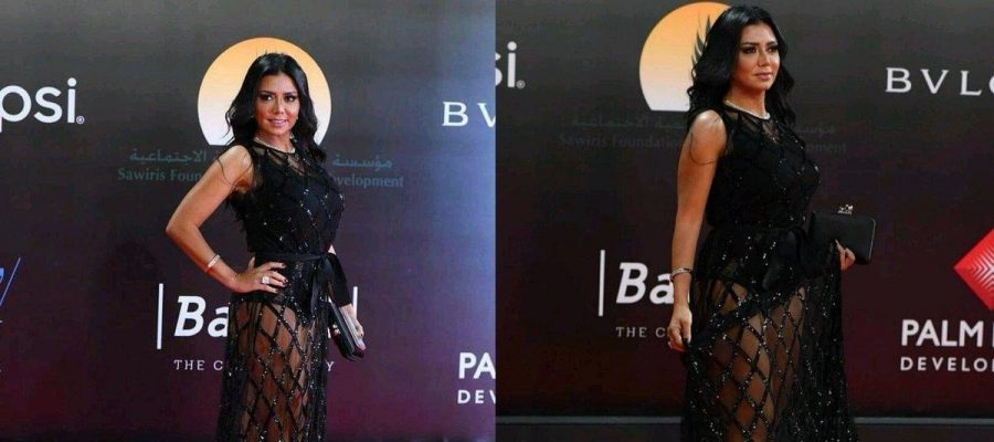 الممثلة المصرية رانيا يوسف بفستانها الذي أحدث ضجة