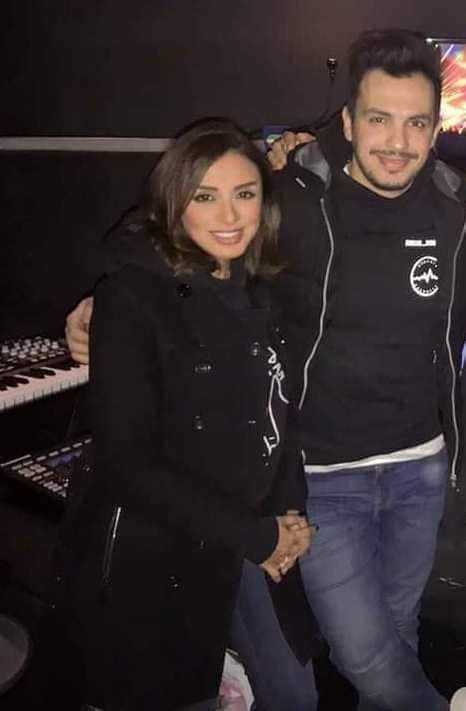 أول صورة لأنغام مع أحمد إبراهيم بعد إعلان زواجهما