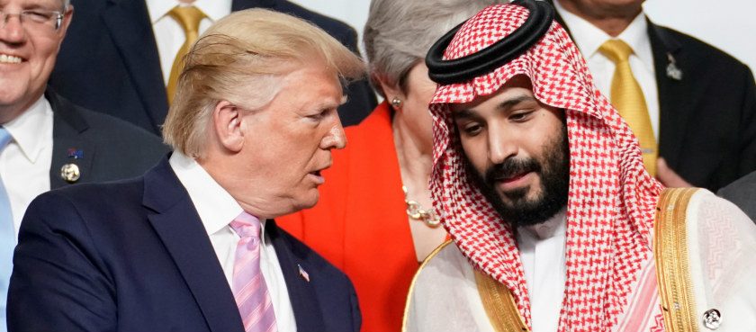 ترامب يتحدث مع ولي العهد السعودي في قمة العشرين باليابان يونيو، حزيران 2019/ رويترز