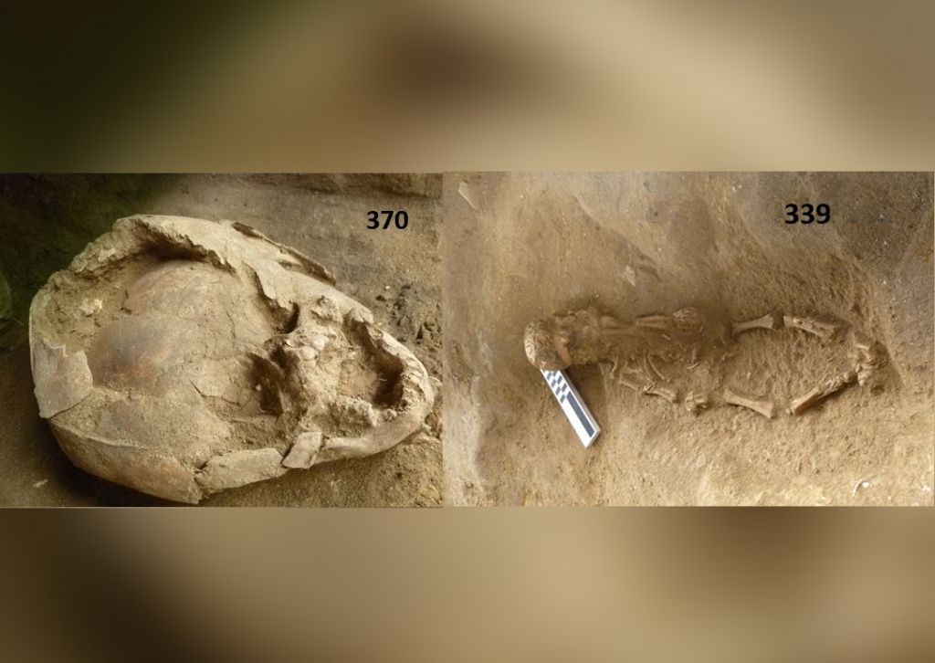جثتي طفلين يرتديان جمجمتين