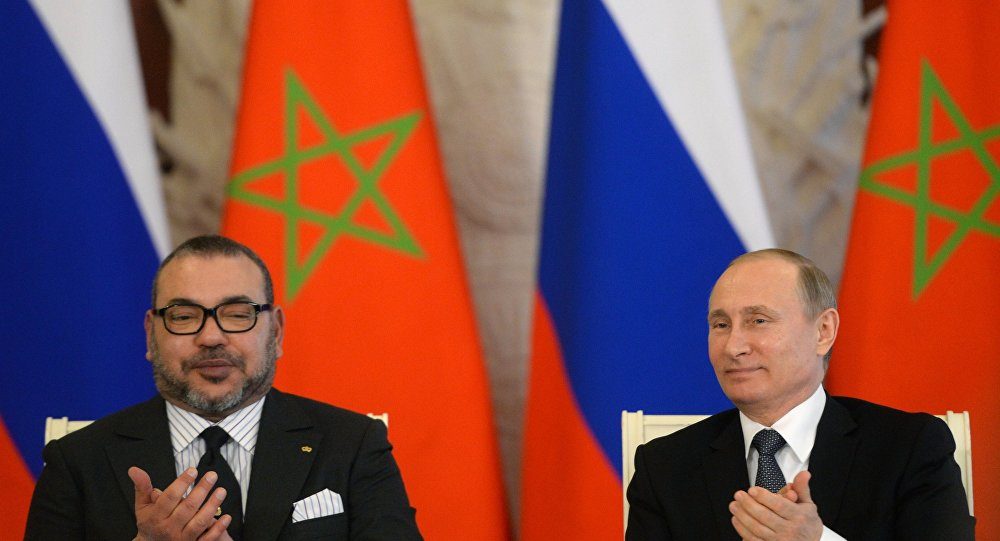 الرئيس الروسي بوتين رفقة ملك المغرب محمد السادس/ أرشيفية