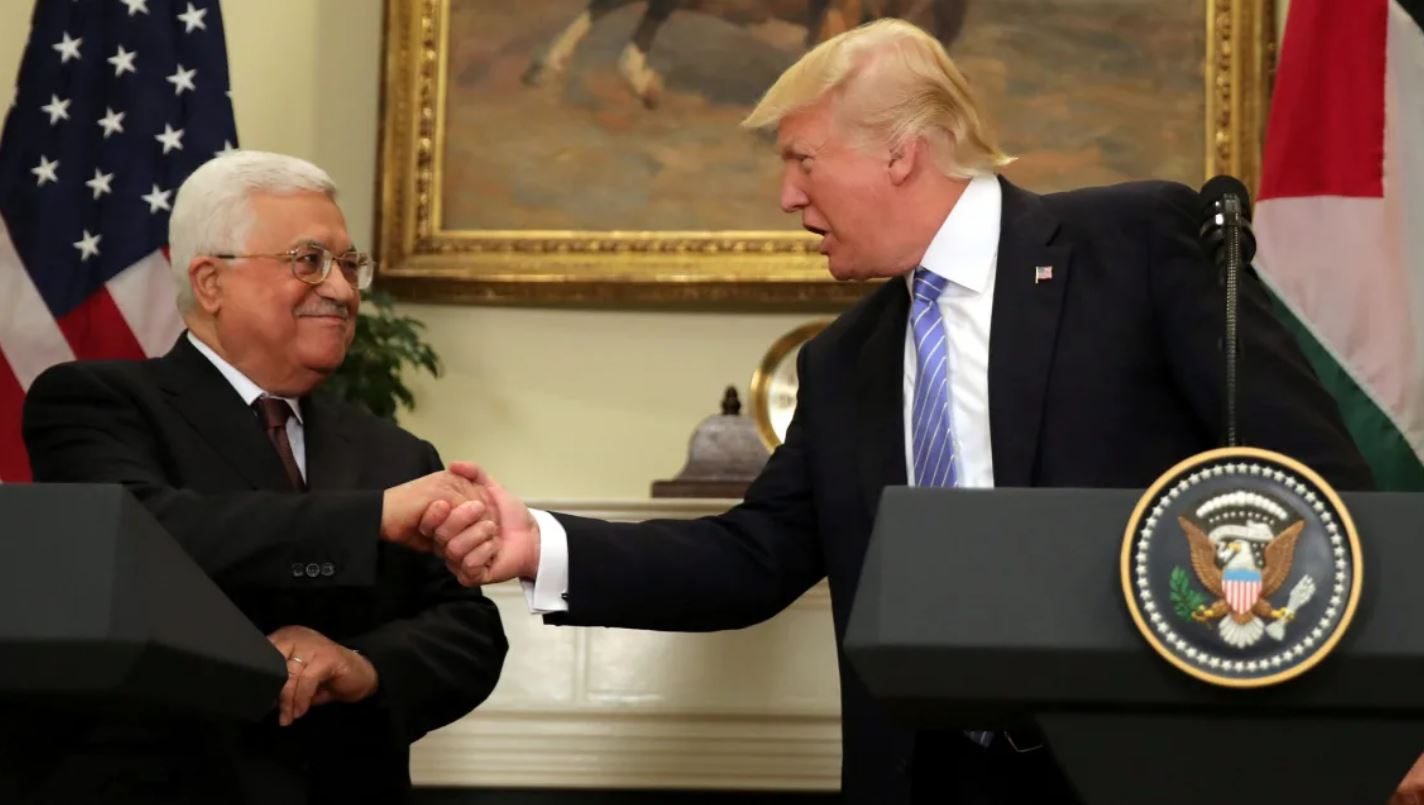 الرئيس الأمريكي والرئيس الفلسطيني