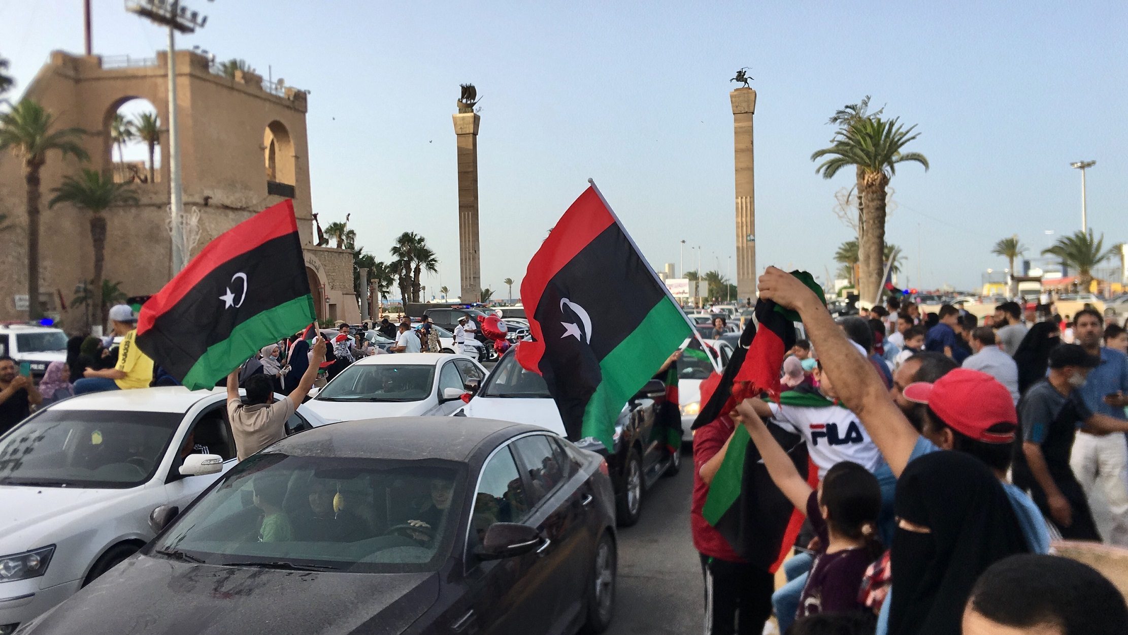 الصورة من احتفالات العاصمة طرابلس/الأناضول