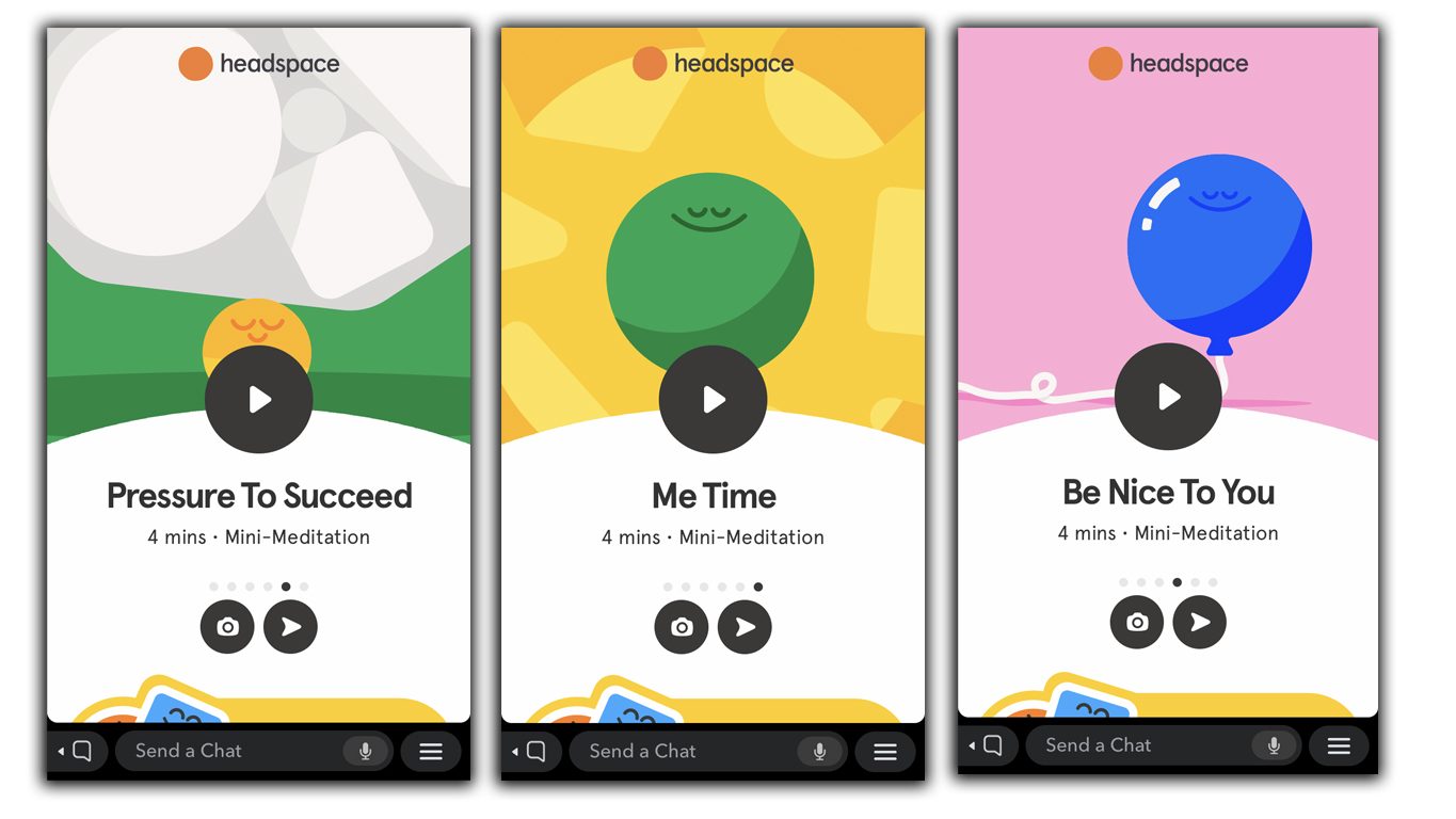 جلسات للتأمل من Headspace.. سناب شات تطلق أول تطبيقات Mini المصغرة