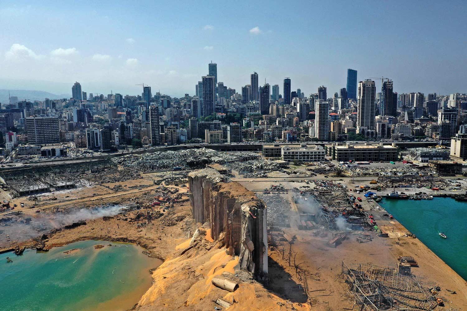 انفجار بيروت مرفأ بيروت لبنان