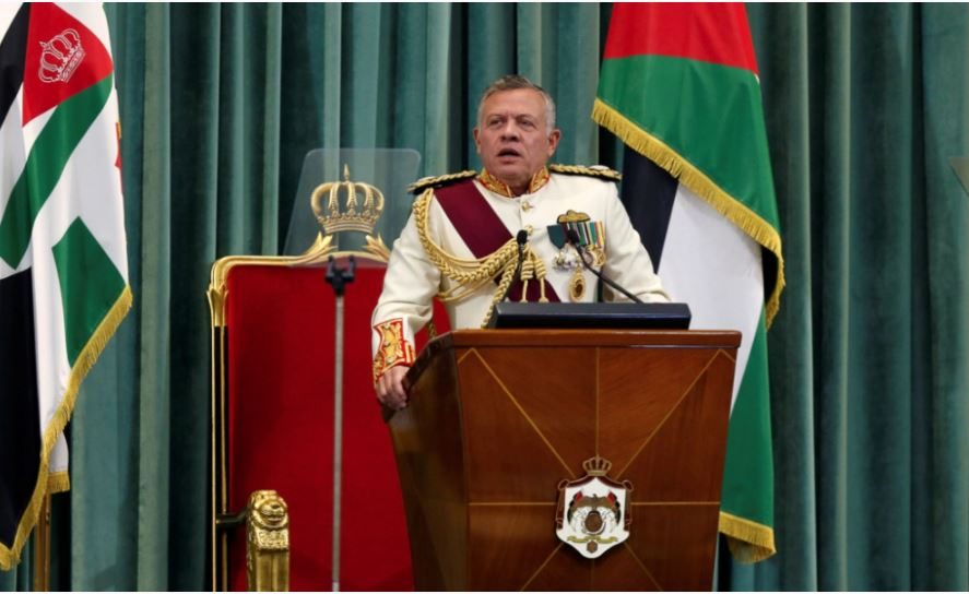 ملك الأردن إطالة اللسان