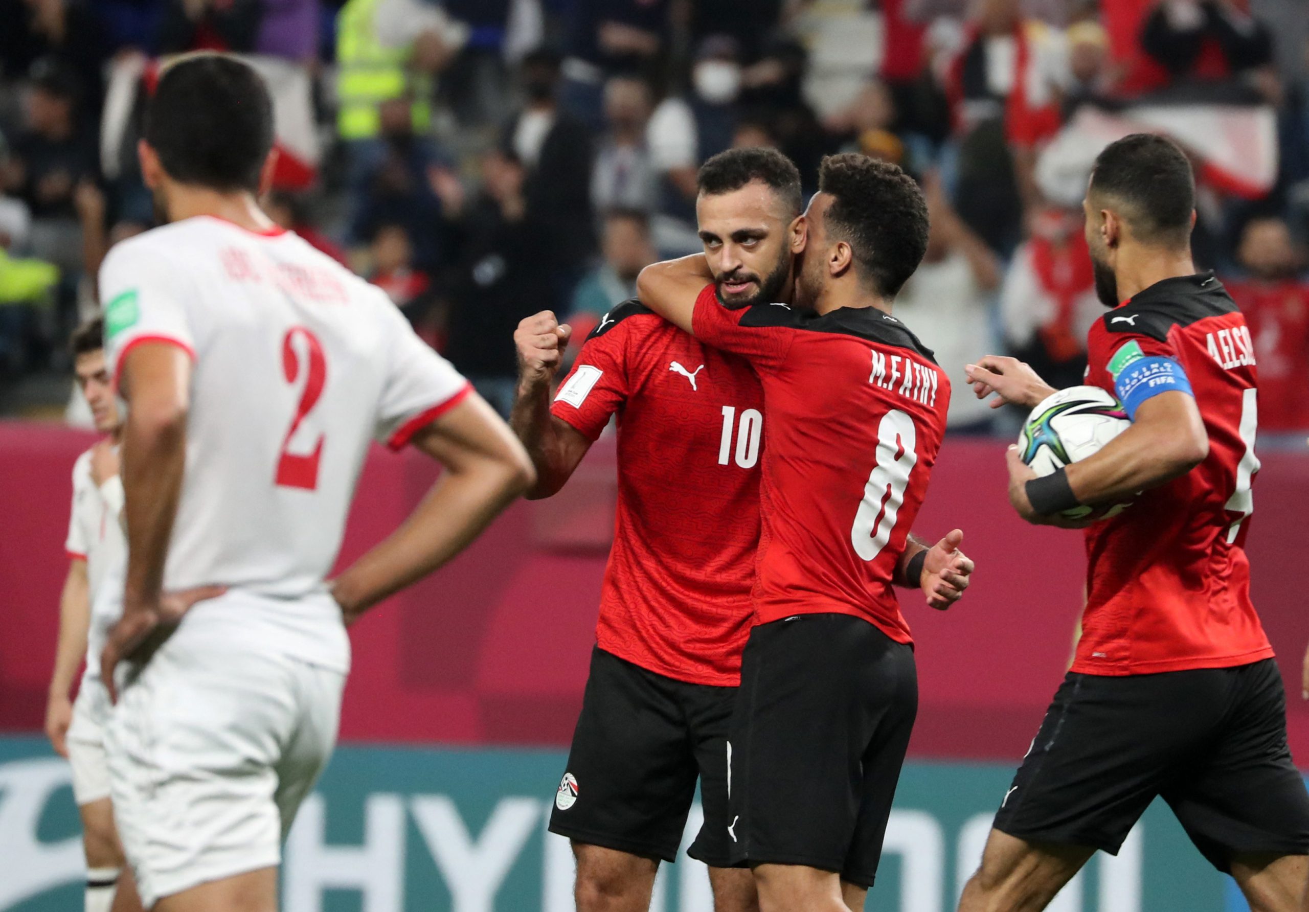 منتخب مصر تفوق على الأردن في كأس العرب (رويترز)