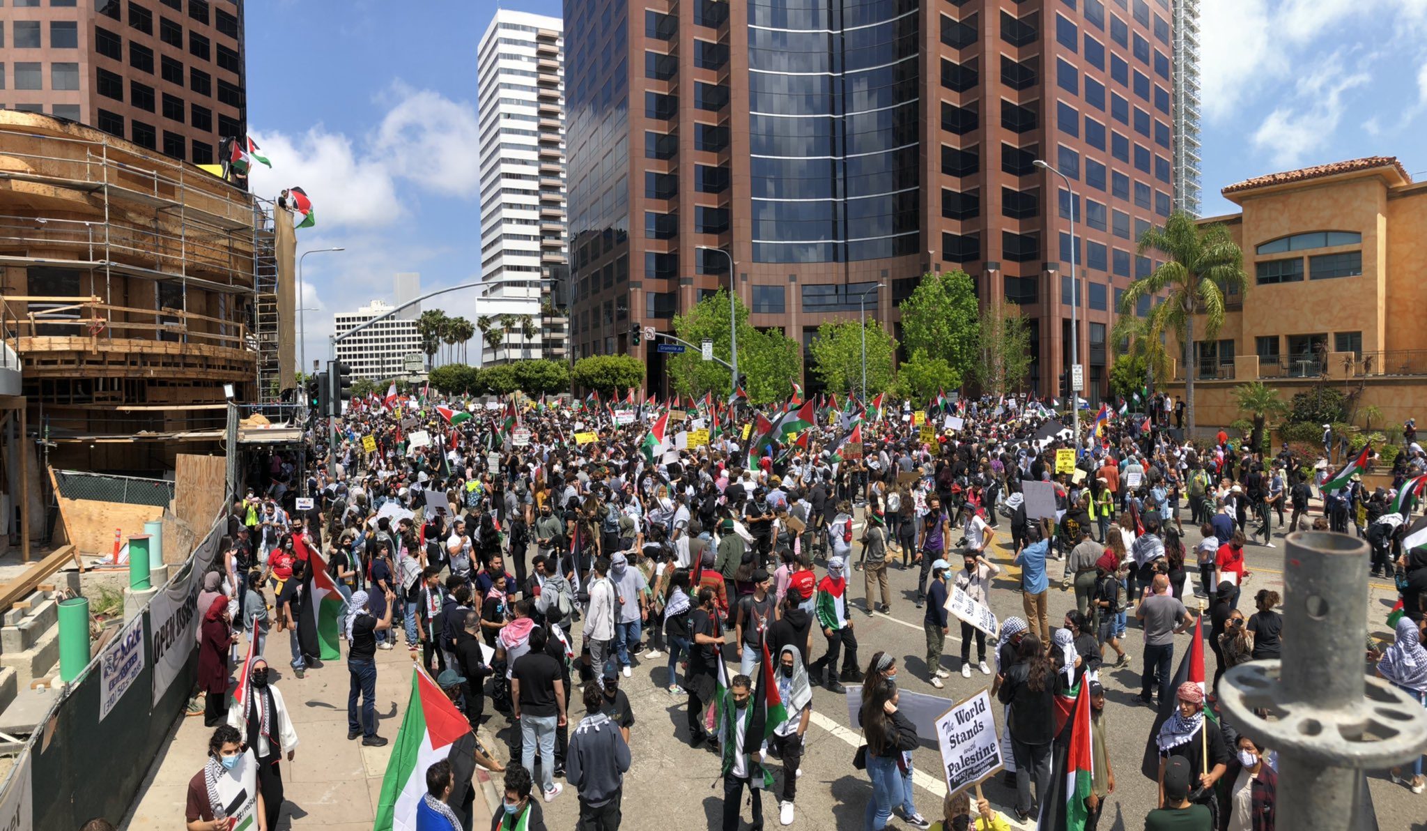 مظاهرة مؤيدة لقضية فلسطين في إسبانيا