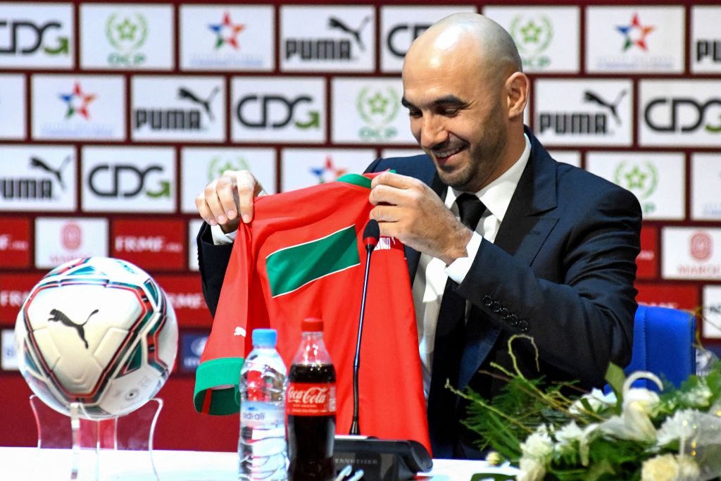 مدرب منتخب المغرب وليد الركراكي حمدالله
