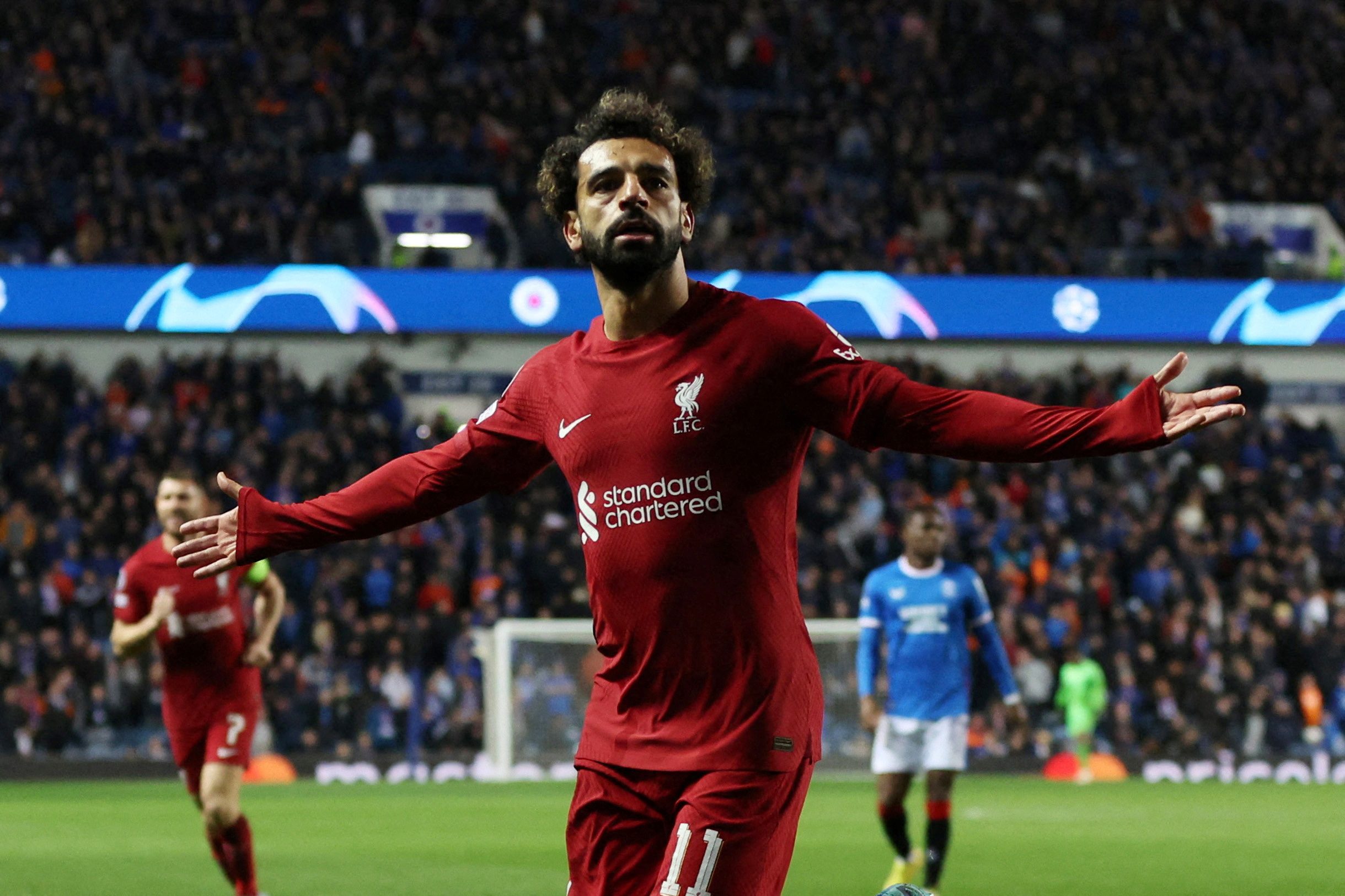 محمد صلاح يحرز ثلاثية في مرمى رينجرز