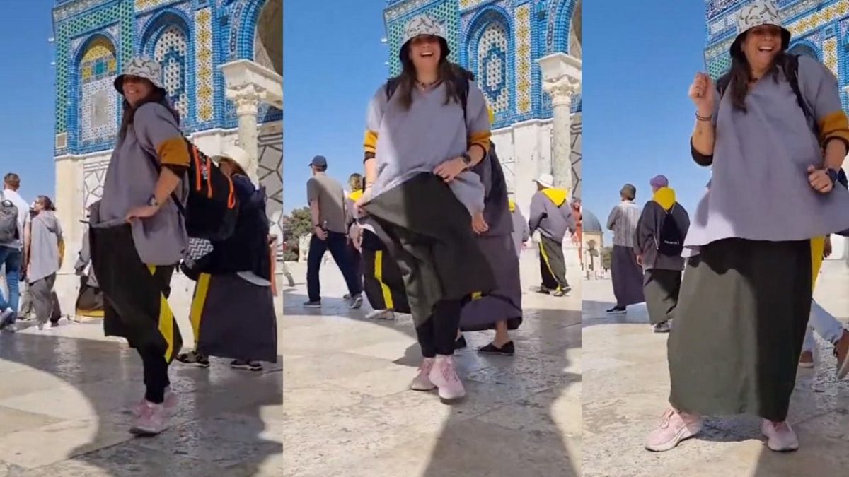 الرقص أمام المسجد الأقصى