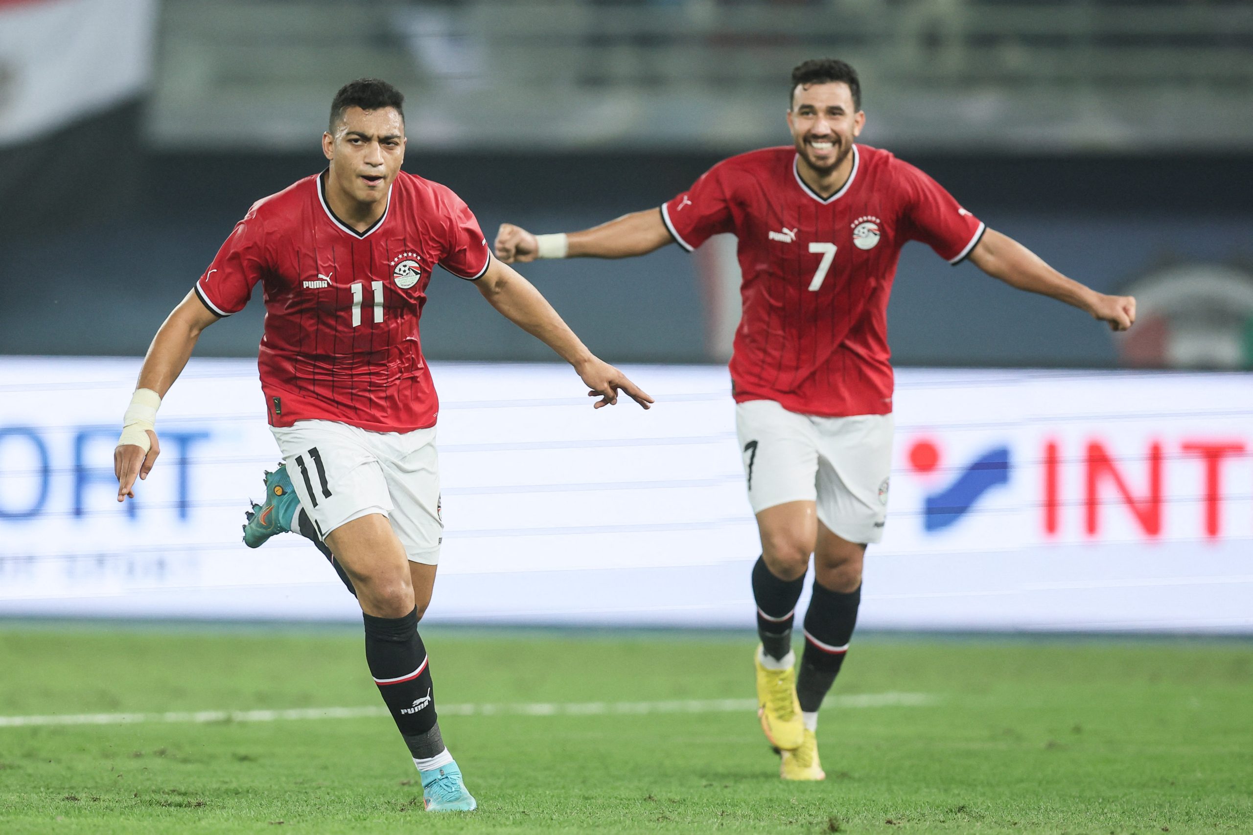 Getty Images/ المصري مصطفى محمد يسجل هدفاً على طريقة الكبار في مرمى بلجيكا