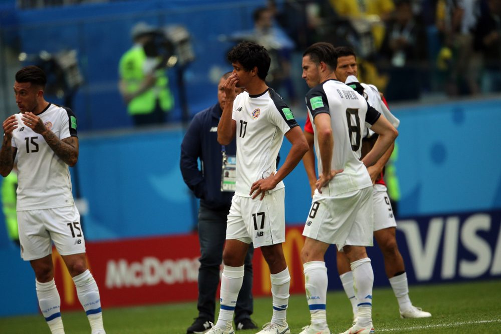 لاعبوا منتخب كوستاريكا لكرة القدم خلال كأس العالم 2018