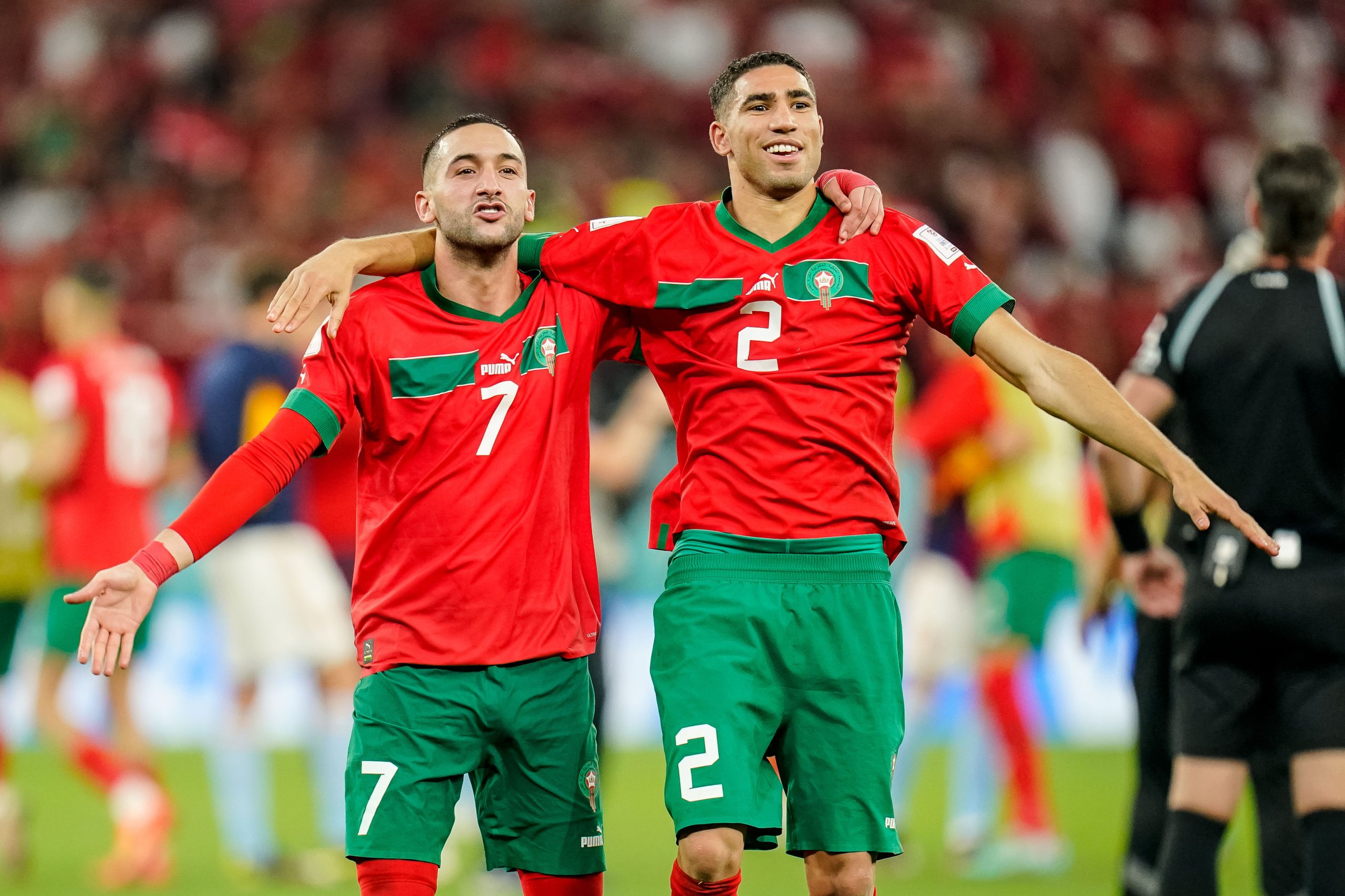 حكيمي وزياش والخنوس يدخلون تاريخ كأس العالم -gettyimages