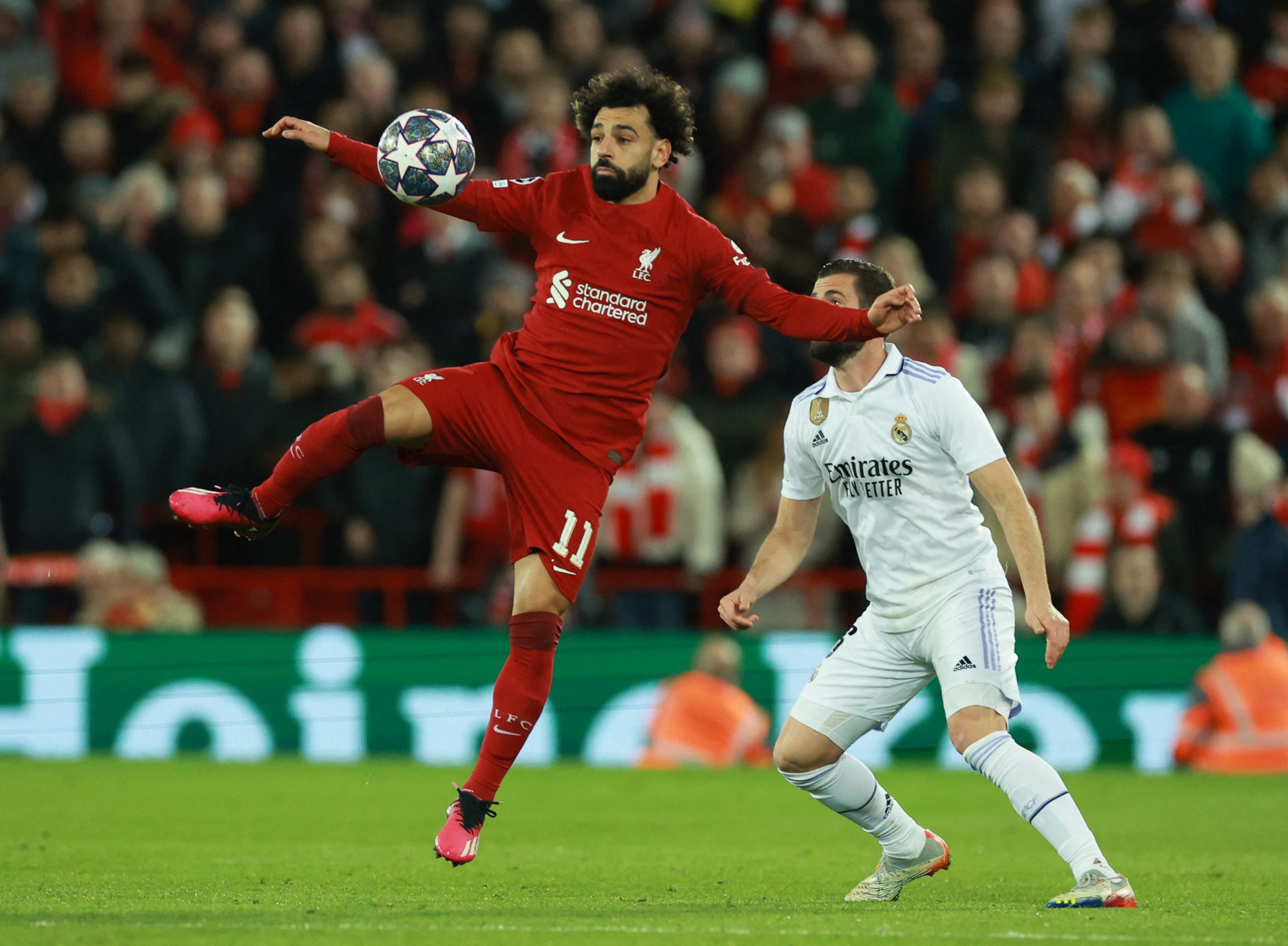 هدف محمد صلاح يدخله تاريخ ليفربول (رويترز)